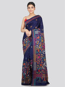 PinkLoom Women's Cotton Khesh Saree With Unstitched Blouse Piece