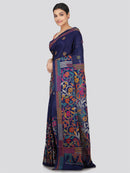 PinkLoom Women's Cotton Khesh Saree With Unstitched Blouse Piece