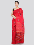 PinkLoom Women's Cotton Khesh Saree With Unstitched Blouse Piece