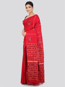 PinkLoom Women's Cotton Khesh Saree With Unstitched Blouse Piece