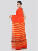 PinkLoom Women's Cotton Khesh Saree With Unstitched Blouse Piece