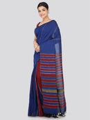 PinkLoom Women's Cotton Khesh Saree With Unstitched Blouse Piece