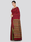 PinkLoom Women's Cotton Khesh Saree With Unstitched Blouse Piece