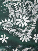 Pinkloom Green Handloom Silk Embroidered Katha Stitch Work Saree