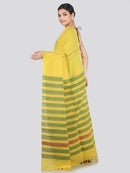 PinkLoom Women's Cotton Khesh Saree With Unstitched Blouse Piece
