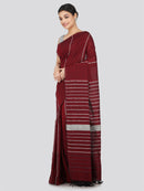 PinkLoom Women's Cotton Khesh Saree With Unstitched Blouse Piece