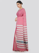 PinkLoom Women's Cotton Khesh Saree With Unstitched Blouse Piece