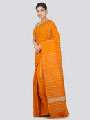 PinkLoom Women's Cotton Khesh Saree With Unstitched Blouse Piece