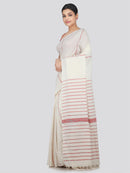 PinkLoom Women's Cotton Khesh Saree With Unstitched Blouse Piece