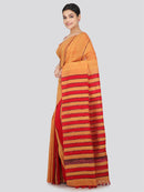 PinkLoom Women's Cotton Khesh Saree With Unstitched Blouse Piece