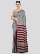 PinkLoom Women's Cotton Khesh Saree With Unstitched Blouse Piece