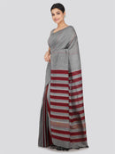 PinkLoom Women's Cotton Khesh Saree With Unstitched Blouse Piece