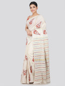 PinkLoom Women's Cotton Khesh Saree With Unstitched Blouse Piece