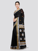 PinkLoom Women's Cotton Saree With Unstitched Blouse Piece