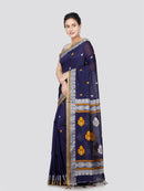 PinkLoom Women's Cotton Saree With Unstitched Blouse Piece