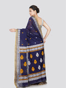 PinkLoom Women's Cotton Saree With Unstitched Blouse Piece