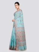 PinkLoom Women's Cotton Saree With Unstitched Blouse Piece