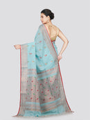 PinkLoom Women's Cotton Saree With Unstitched Blouse Piece