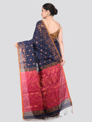 Pinkloom Blue Handloom Cotton bleand Saree