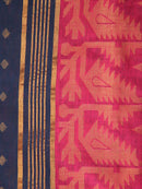 Pinkloom Blue Handloom Cotton bleand Saree
