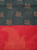 Pinkloom Green Handloom Cotton bleand Saree