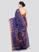 Pinkloom Blue Handloom Cotton bleand Saree