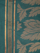 Pinkloom Green Handloom Cotton bleand Saree