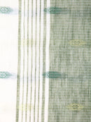 Pinkloom White Handloom Cotton bleand Saree