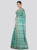 PinkLoom Women's Soft Cotton Jamdani Saree Without Blouse Piece