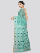 PinkLoom Women's Soft Cotton Jamdani Saree Without Blouse Piece