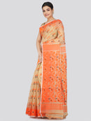 Pinkloom Women's Soft Cotton Jamdani Saree Without Blouse Piece