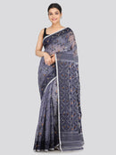 Pinkloom Women's Soft Cotton Jamdani Saree Without Blouse Piece