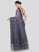 Pinkloom Women's Soft Cotton Jamdani Saree Without Blouse Piece