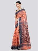 Pinkloom Women's Soft Cotton Jamdani Saree Without Blouse Piece
