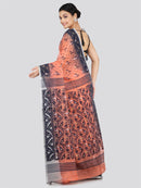 Pinkloom Women's Soft Cotton Jamdani Saree Without Blouse Piece