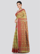 Pinkloom Women's Soft Cotton Jamdani Saree Without Blouse Piece