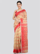 Pinkloom Women's Soft Cotton Jamdani Saree Without Blouse Piece