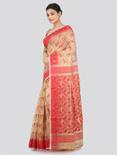 Pinkloom Women's Soft Cotton Jamdani Saree Without Blouse Piece