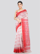 Pinkloom Women's Soft Cotton Jamdani Saree Without Blouse Piece