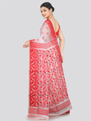 Pinkloom Women's Soft Cotton Jamdani Saree Without Blouse Piece