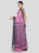 Pinkloom Women's Soft Cotton Jamdani Saree Without Blouse Piece