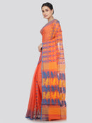 Pinkloom Women's Soft Cotton Jamdani Saree Without Blouse Piece
