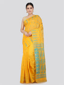 Pinkloom Women's Soft Cotton Jamdani Saree Without Blouse Piece