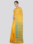 Pinkloom Women's Soft Cotton Jamdani Saree Without Blouse Piece