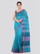 Pinkloom Women's Soft Cotton Jamdani Saree Without Blouse Piece
