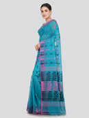 Pinkloom Women's Soft Cotton Jamdani Saree Without Blouse Piece