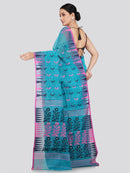 Pinkloom Women's Soft Cotton Jamdani Saree Without Blouse Piece