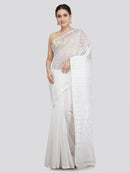 Pinkloom Women's Soft Cotton Jamdani Saree Without Blouse Piece