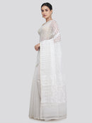 Pinkloom Women's Soft Cotton Jamdani Saree Without Blouse Piece