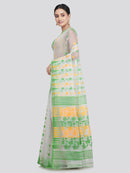 Pinkloom Women's Soft Cotton Jamdani Saree Without Blouse Piece